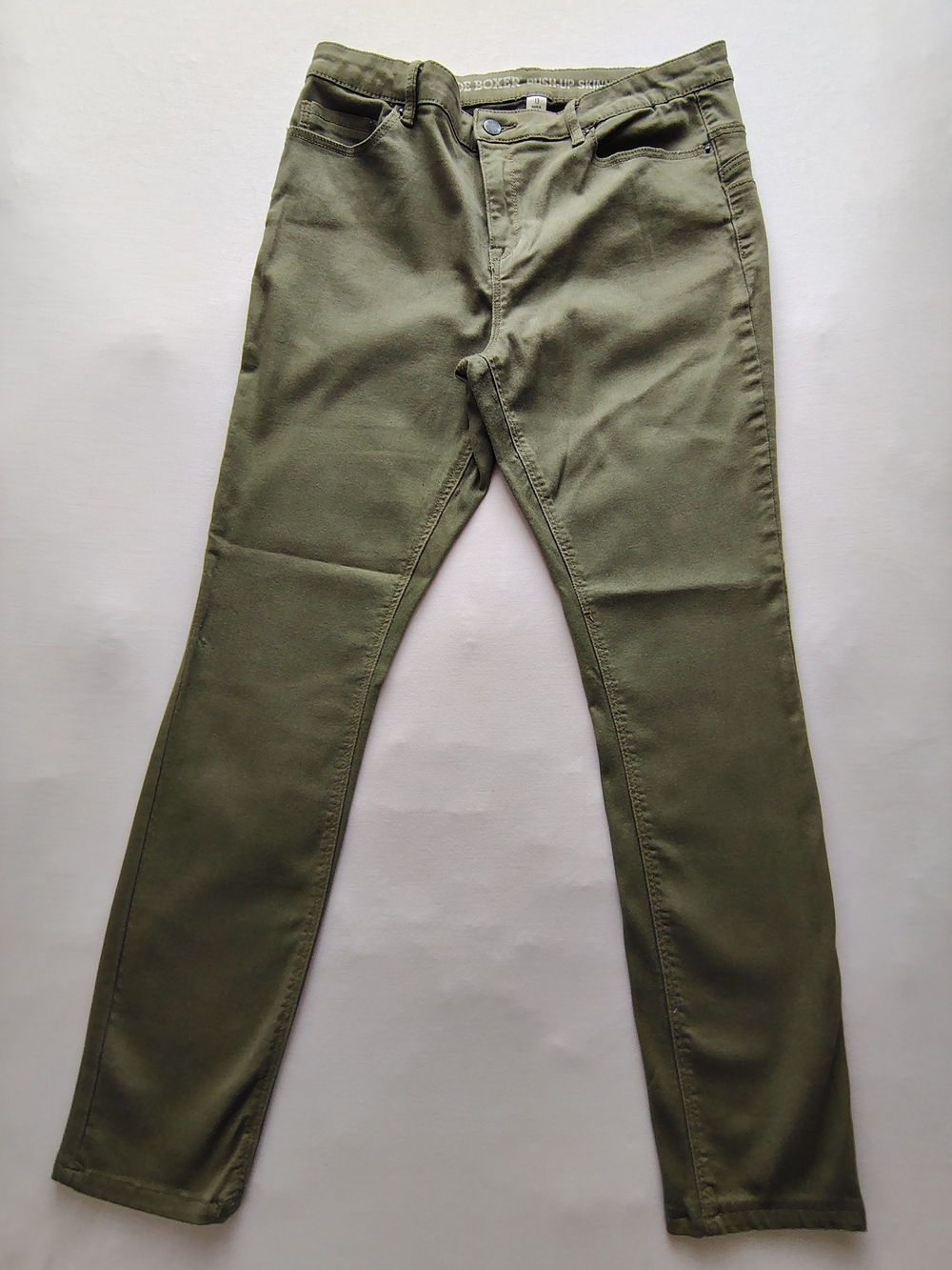 Joe Boxer Olive Green Push-Up Skinny Pants Size 13.